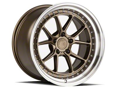 Aodhan DS08 Bronze with Machined Lip Wheel; Rear Only; 18x10.5; 22mm Offset (05-09 Mustang)