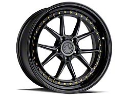 Aodhan DS08 Gloss Black with Gold Rivets Wheel; 19x9.5; 30mm Offset (05-09 Mustang)
