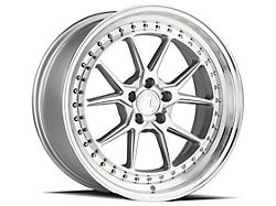 Aodhan DS08 Silver with Machined Face Wheel; 18x8.5; 35mm Offset (05-09 Mustang GT, V6)