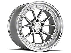 Aodhan DS08 Silver with Machined Face Wheel; Rear Only; 18x10.5; 22mm Offset (05-09 Mustang)