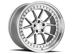 Aodhan DS08 Silver with Machined Face Wheel; Rear Only; 18x9.5; 22mm Offset (05-09 Mustang)