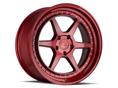 Aodhan DS09 Candy Red with Chrome Rivets Wheel; 19x8.5; 35mm Offset (05-09 Mustang)