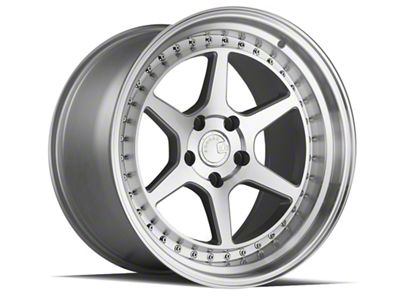 Aodhan DS09 Silver with Machined Face Wheel; Rear Only; 18x10.5; 22mm Offset (05-09 Mustang)