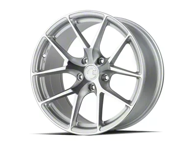 Aodhan AFF7 Gloss Silver Machined Face Wheel; 18x8.5; 35mm Offset (10-14 Mustang GT w/o Performance Pack, V6)