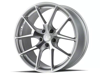 Aodhan AFF7 Gloss Silver Machined Face Wheel; 19x8.5; 35mm Offset (10-14 Mustang)