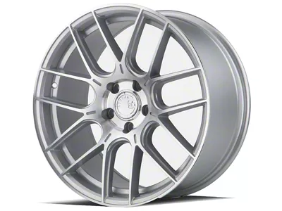 Aodhan AH-X Gloss Silver Machined Face Wheel; 18x8.5; 35mm Offset (10-14 Mustang GT w/o Performance Pack, V6)