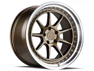 Aodhan DS-X Bronze with Machined Lip Wheel; Rear Only; 19x11; 15mm Offset (10-14 Mustang)