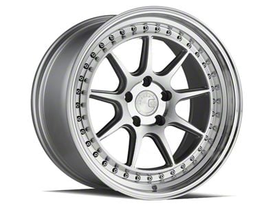 Aodhan DS-X Silver with Machined Face Wheel; Rear Only; 18x10.5; 15mm Offset (10-14 Mustang)