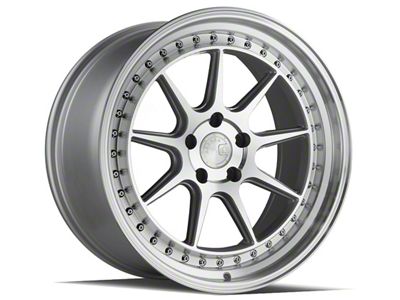 Aodhan DS-X Silver with Machined Face Wheel; Rear Only; 18x9.5; 15mm Offset (10-14 Mustang)
