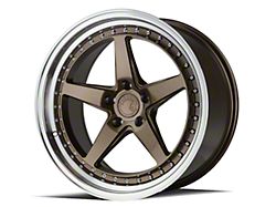 Aodhan DS05 Bronze with Machined Lip Wheel; 18x9.5; 30mm Offset (10-14 Mustang)