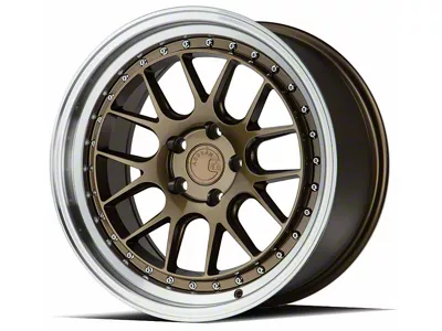 Aodhan DS06 Bronze with Machined Lip Wheel; 18x8.5; 35mm Offset (10-14 Mustang GT w/o Performance Pack, V6)