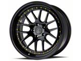 DS06 Gloss Black with Gold Rivets Wheel; Rear Only; 19x9.5; 22mm Offset (10-14 Mustang)