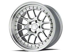 Aodhan DS06 Silver with Machined Face Wheel; Rear Only; 18x10.5; 15mm Offset (10-14 Mustang)