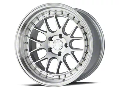 Aodhan DS06 Silver with Machined Face Wheel; Rear Only; 19x11; 22mm Offset (10-14 Mustang)