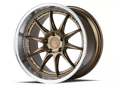 Aodhan DS07 Bronze with Machined Lip Wheel; Rear Only; 18x10.5; 15mm Offset (10-14 Mustang)