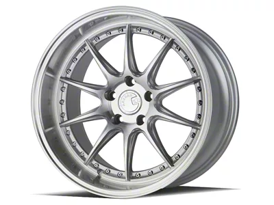 Aodhan DS07 Silver with Machined Face Wheel; Rear Only; 18x10.5; 15mm Offset (10-14 Mustang)