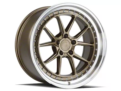 Aodhan DS08 Bronze with Machined Lip Wheel; Rear Only; 19x11; 22mm Offset (10-14 Mustang)