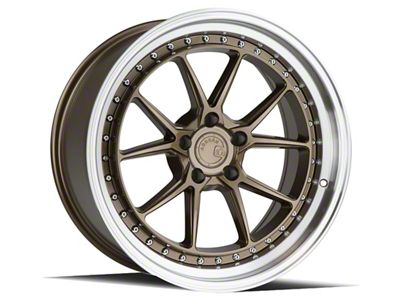 Aodhan DS08 Bronze with Machined Lip Wheel; Rear Only; 19x9.5; 22mm Offset (10-14 Mustang)