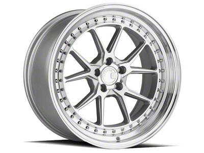 Aodhan DS08 Silver with Machined Face Wheel; 18x9.5; 30mm Offset (10-14 Mustang)