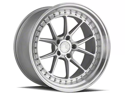 Aodhan DS08 Silver with Machined Face Wheel; Rear Only; 19x11; 22mm Offset (10-14 Mustang)