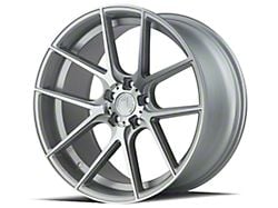 Aodhan AFF3 Gloss Silver Machined Face Wheel; 20x9; 32mm Offset (15-23 Mustang GT, EcoBoost, V6)