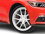 AFF7 Gloss Silver Machined Face Wheel; 19x9.5; 35mm Offset (15-23 Mustang GT, EcoBoost, V6)