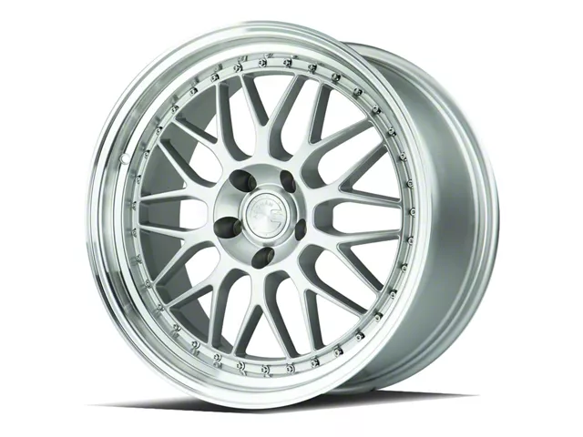 02 Mustang Rims Mustang AH02 Silver with Machined Lip Wheel; 19x9.5; 30mm Offset (15-23 ...