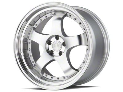 Aodhan AH03 Silver with Machined Face Wheel; Rear Only; 19x9.5; 22mm Offset (15-23 Mustang)