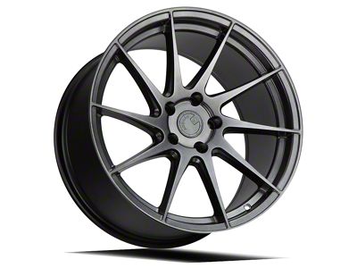 Aodhan AH09 Hyper Black Wheel; Driver Side; 18x9.5; 35mm Offset (15-23 Mustang GT, EcoBoost, V6)