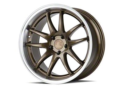 Aodhan DS02 Bronze with Machined Lip Wheel; 18x9.5; 30mm Offset (15-23 Mustang GT, EcoBoost, V6)