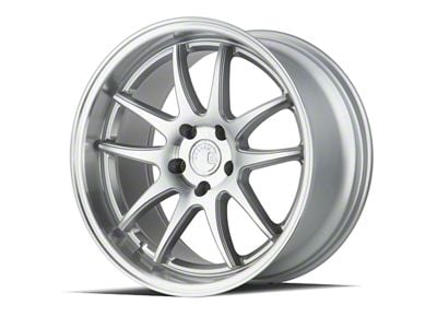 Aodhan DS02 Silver with Machined Face Wheel; Rear Only; 18x9.5; 15mm Offset (15-23 Mustang)