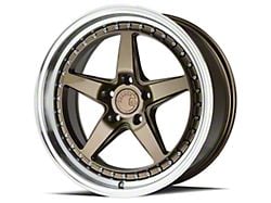 Aodhan DS05 Bronze with Machined Lip Wheel; 18x8.5; 35mm Offset (15-23 Mustang EcoBoost w/o Performance Pack, V6)