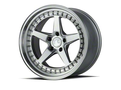 Aodhan DS05 Silver with Machined Face Wheel; 18x8.5; 35mm Offset (15-23 Mustang EcoBoost w/o Performance Pack, V6)