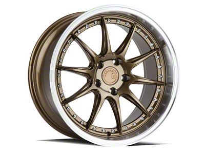 Aodhan DS07 Bronze with Machine Lip Wheel; 19x9.5 (15-23 Mustang GT, EcoBoost, V6)