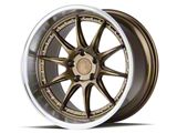 DS07 Bronze with Machined Lip Wheel; Rear Only; 19x11; 22mm Offset (15-23 Mustang)