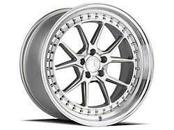 Aodhan DS08 Silver with Machined Face Wheel; 18x9.5; 30mm Offset (15-23 Mustang GT, EcoBoost, V6)