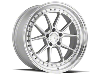 Aodhan DS08 Silver with Machined Face Wheel; 19x8.5; 35mm Offset (15-23 Mustang GT, EcoBoost, V6)