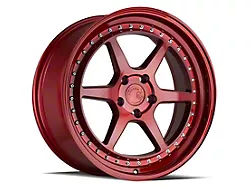 Aodhan DS09 Candy Red with Chrome Rivets Wheel; 19x8.5; 35mm Offset (15-23 Mustang GT, EcoBoost, V6)