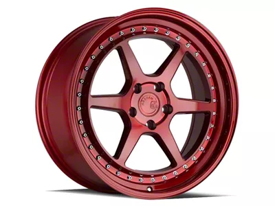 Aodhan DS09 Candy Red with Chrome Rivets Wheel; 19x8.5; 35mm Offset (15-23 Mustang GT, EcoBoost, V6)