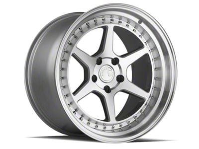 Aodhan DS09 Silver with Machined Face Wheel; Rear Only; 18x10.5; 22mm Offset (15-23 Mustang)