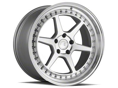 Aodhan DS09 Silver with Machined Face Wheel; Rear Only; 19x9.5; 22mm Offset (15-23 Mustang)