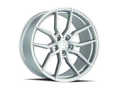 Aodhan AFF1 Gloss Silver Machined Wheel; Rear Only; 20x10.5 (2024 Mustang)