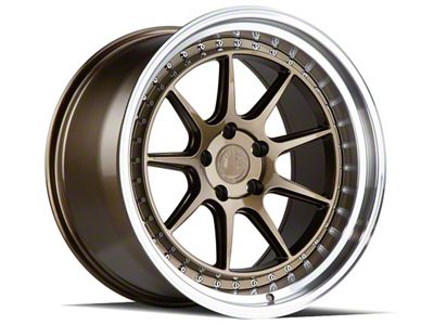 Aodhan DS-X Bronze with Machine Lip Wheel; Rear Only; 18x10.5 (94-98 Mustang)