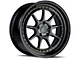 Aodhan DS-X Gloss Black with Gold Rivets Wheel; 18x9.5 (94-98 Mustang)