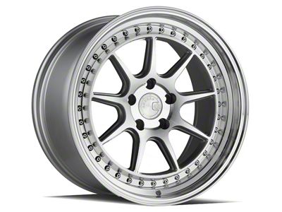 Aodhan DS-X Silver with Machine Face Wheel; Rear Only; 18x10.5 (94-98 Mustang)