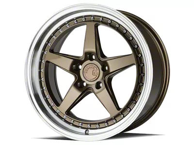 Aodhan DS05 Bronze with Machined Lip Wheel; 18x8.5; 35mm Offset (94-98 Mustang)