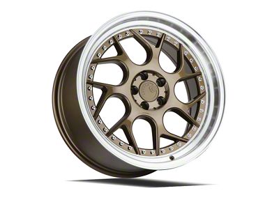 Aodhan DS01 Bronze with Machined Lip Wheel; 18x8.5; 35mm Offset (99-04 Mustang)