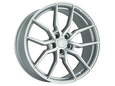 Aodhan AFF1 Gloss Silver Machined Wheel; 20x9 (15-23 Mustang GT, EcoBoost, V6)