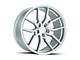 Aodhan AFF1 Gloss Silver Machined Wheel; Rear Only; 20x10.5 (15-23 Mustang GT, EcoBoost, V6)