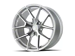 Aodhan AFF7 Gloss Silver Machined Face Wheel; 18x9.5; 35mm Offset (24-25 Mustang GT, EcoBoost)